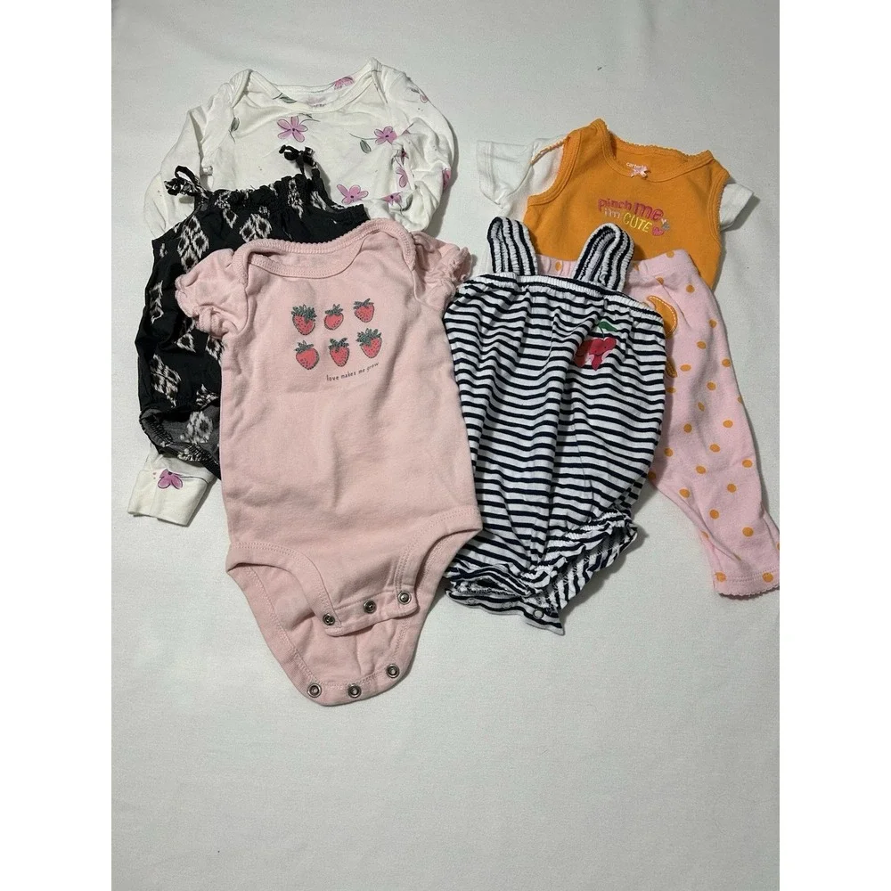 Baby Girl Clothing Bundle 0-3 Months 8 Piece Carters‎ B122